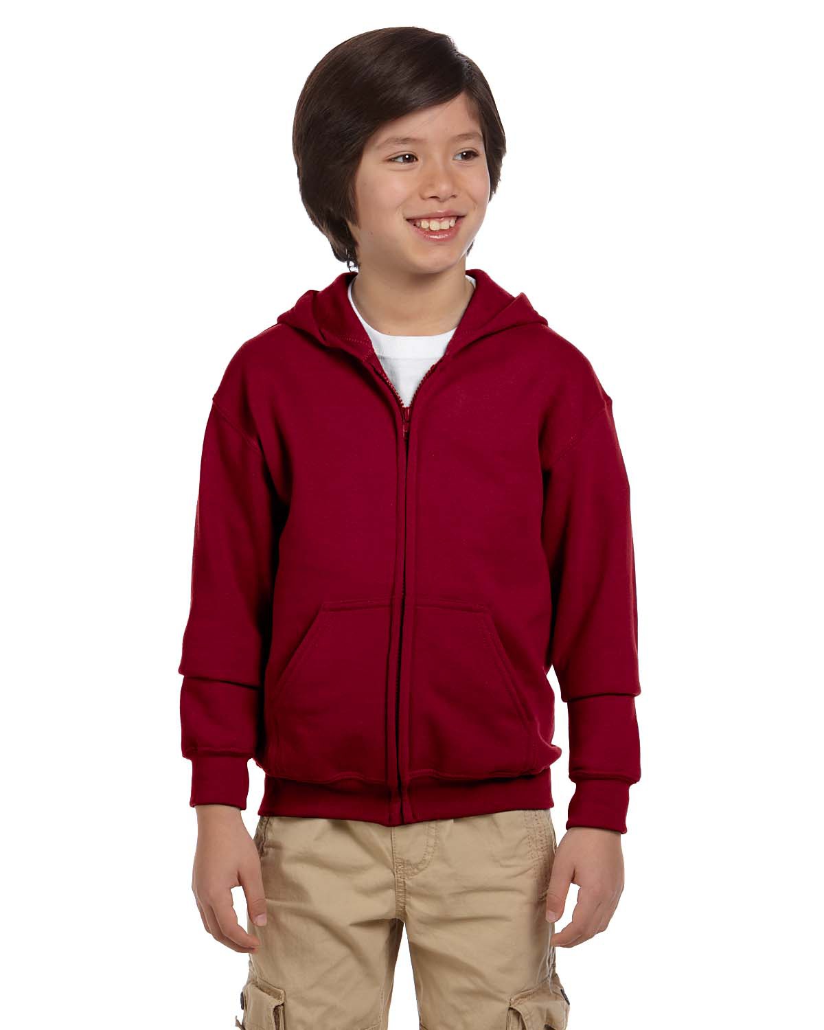 G186B Gildan Youth Heavy Blend™ 8 oz., 50/50 Full-Zip Hood