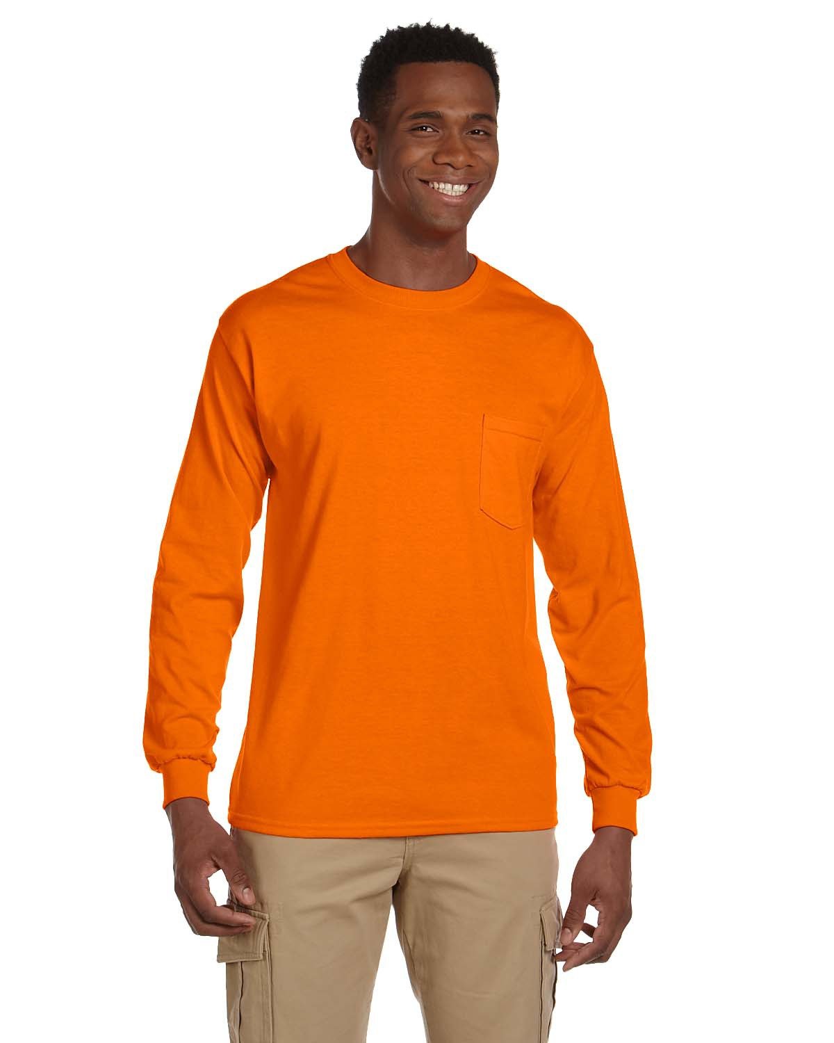 G241 Gildan Adult Ultra Cotton® 6 oz. Long-Sleeve Pocket T-Shirt