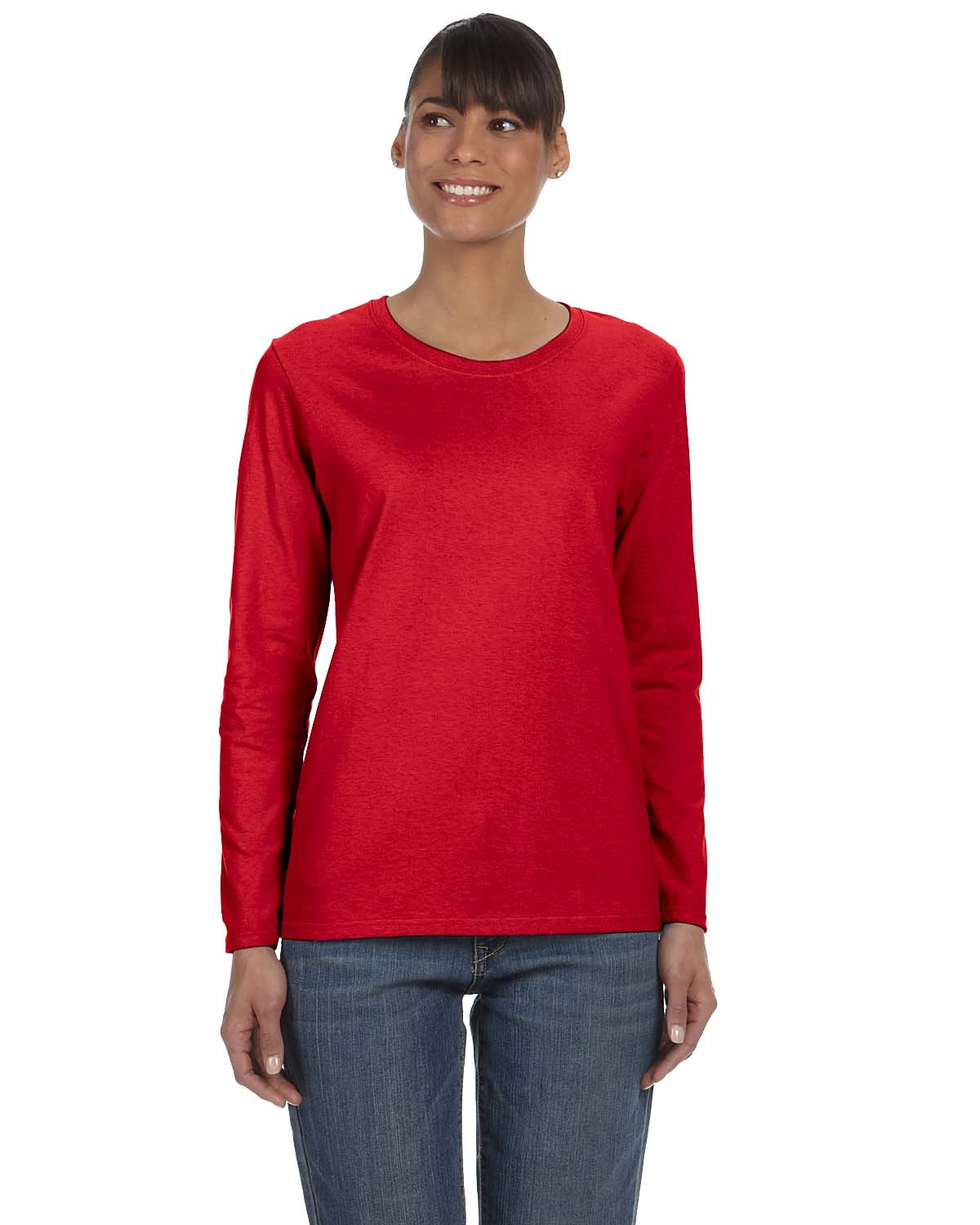 [AB] Gildan Ladies' Heavy Cotton™ Long-Sleeve T-Shirt