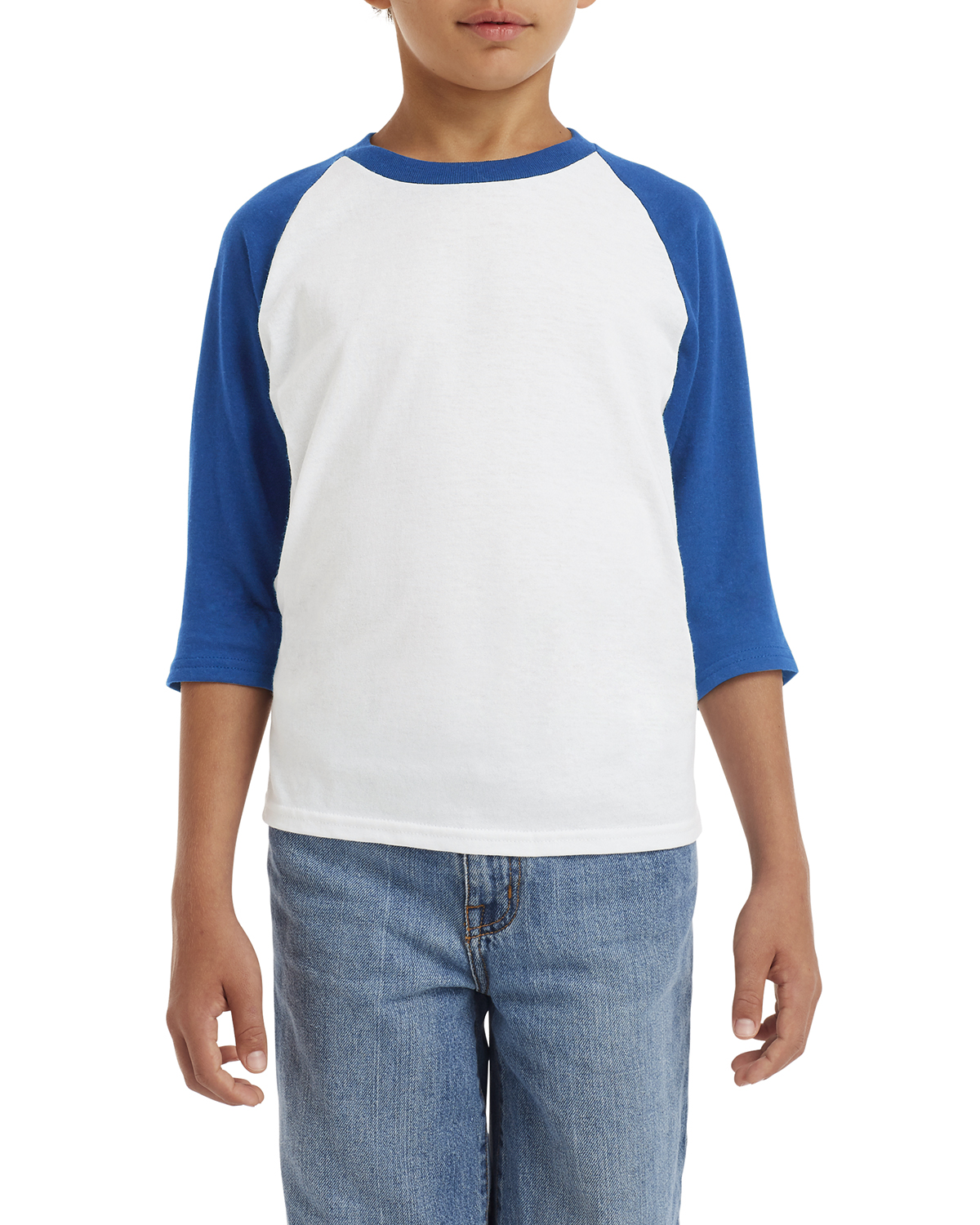 Gildan Youth Heavy Cotton™ 5.3 oz. 3/4-Raglan Sleeve T-Shirt