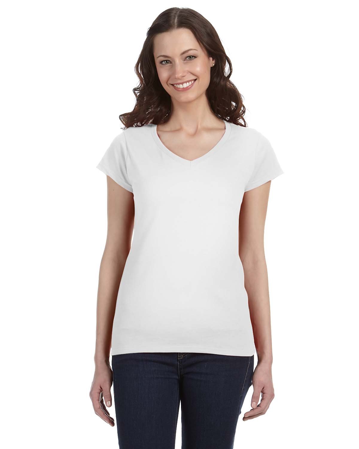 [AB] Gildan Ladies' SoftStyle® Fitted V-Neck T-Shirt