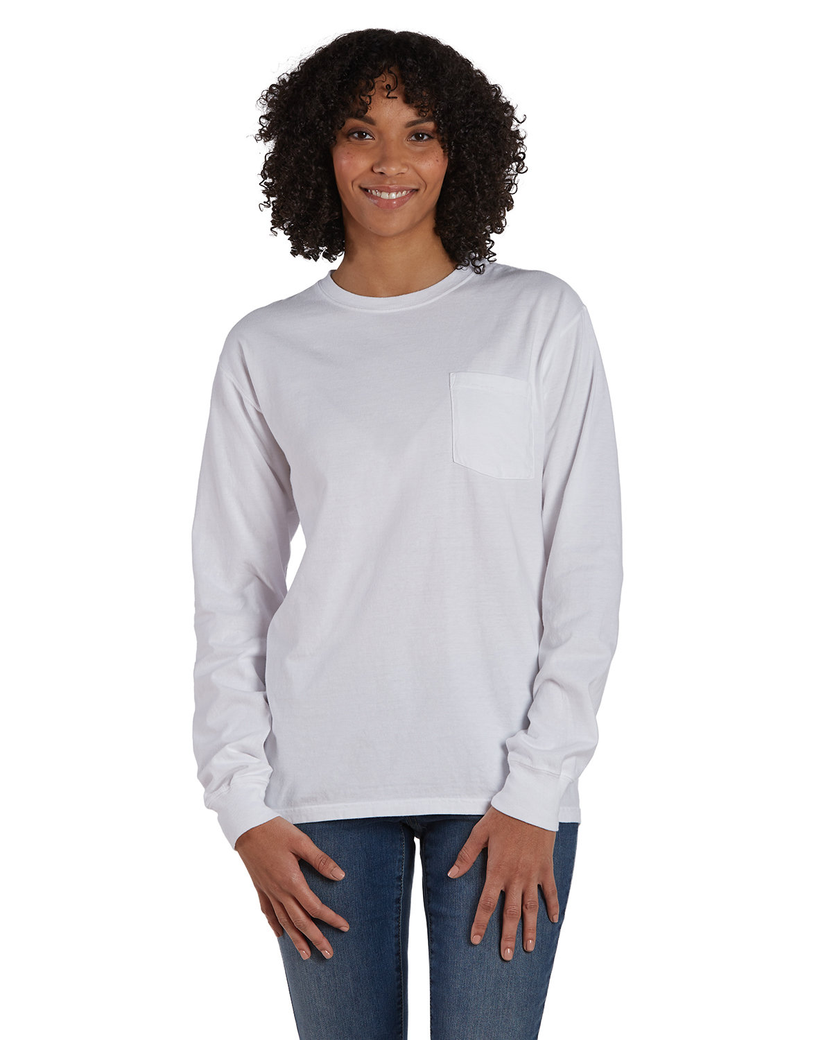 [AB] ComfortWash by Hanes Unisex Garment-Dyed Long-Sleeve T-Shirt with Pocket