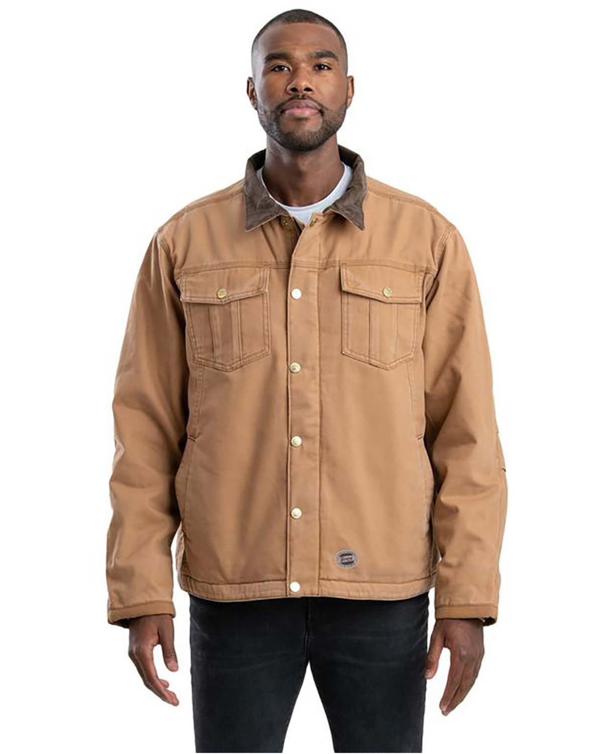 [AB] Berne Unisex Vintage Washed Sherpa-Lined Work Jacket