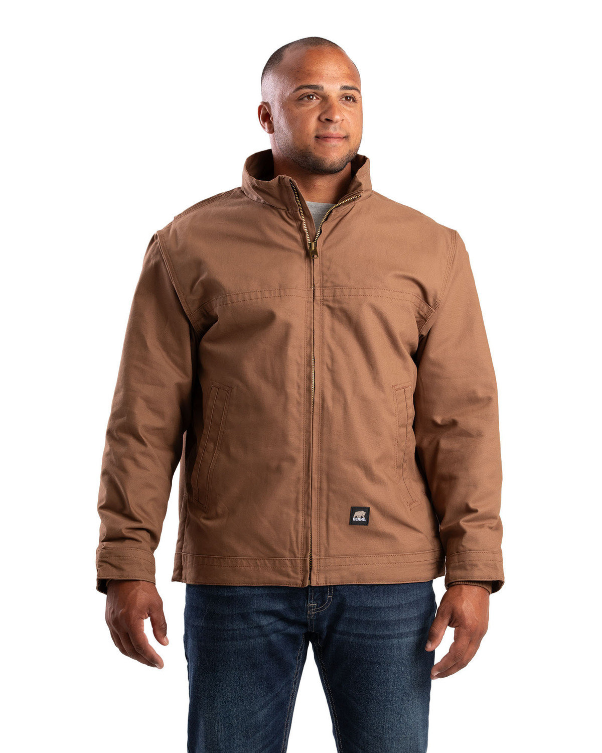 [AB] Berne Men's Flagstone Flannel-Lined Duck Jacket