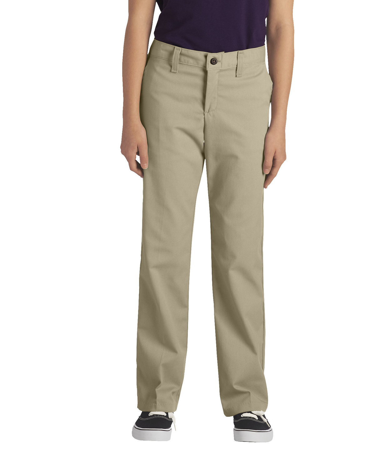 KP5518 Dickies Girl\'s FlexWaist Classic Fit Straight-Leg Twill Stretch Pant