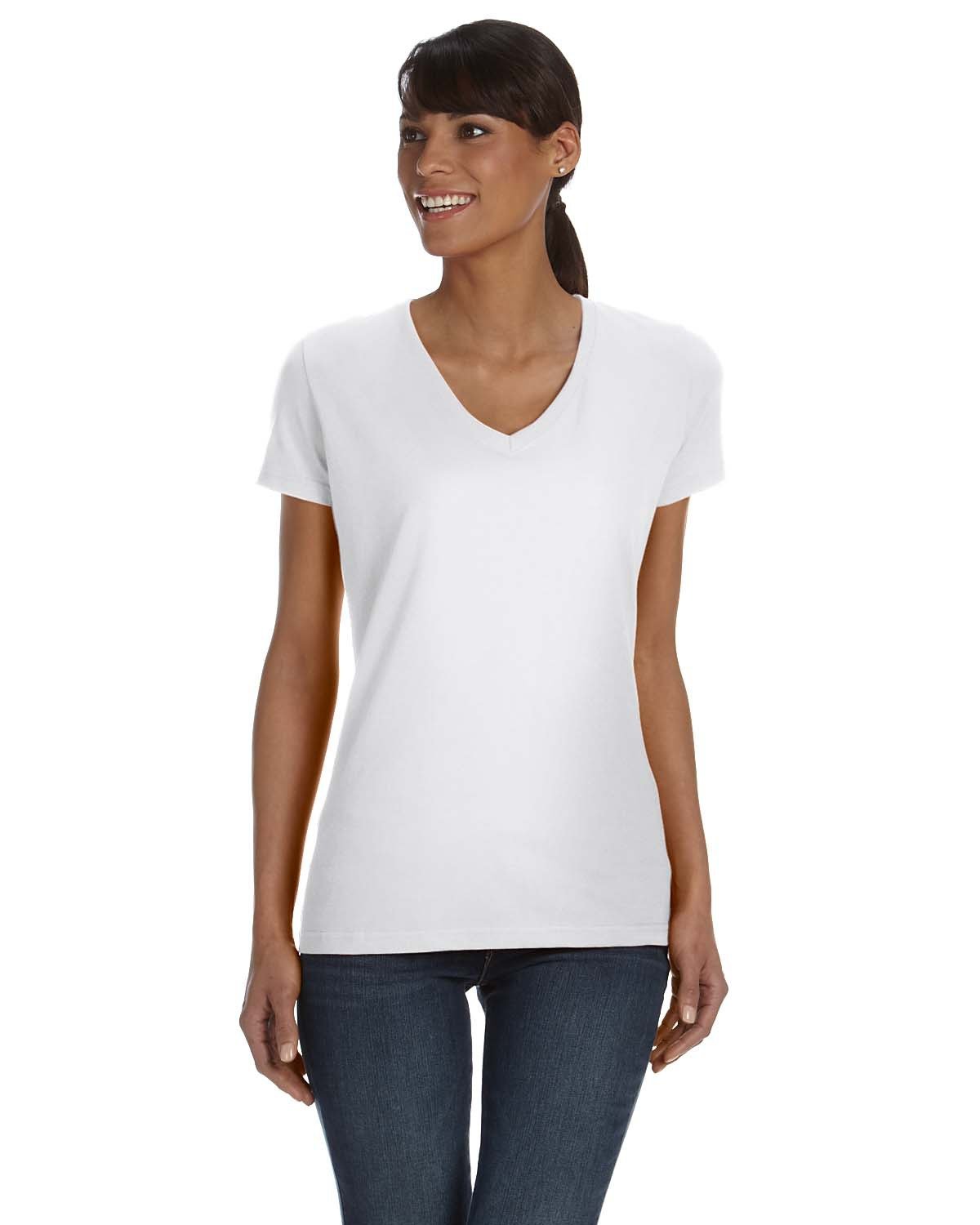 [AB] Fruit of the Loom Ladies' HD Cotton™ V-Neck T-Shirt