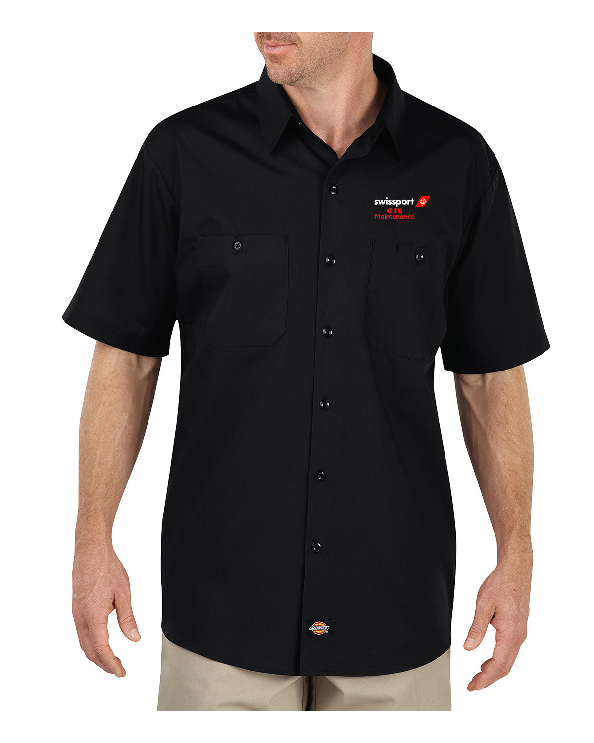 LS516 Swissport Dickies Men's 4.25 oz. MaxCool Premium Performance Work Shirt