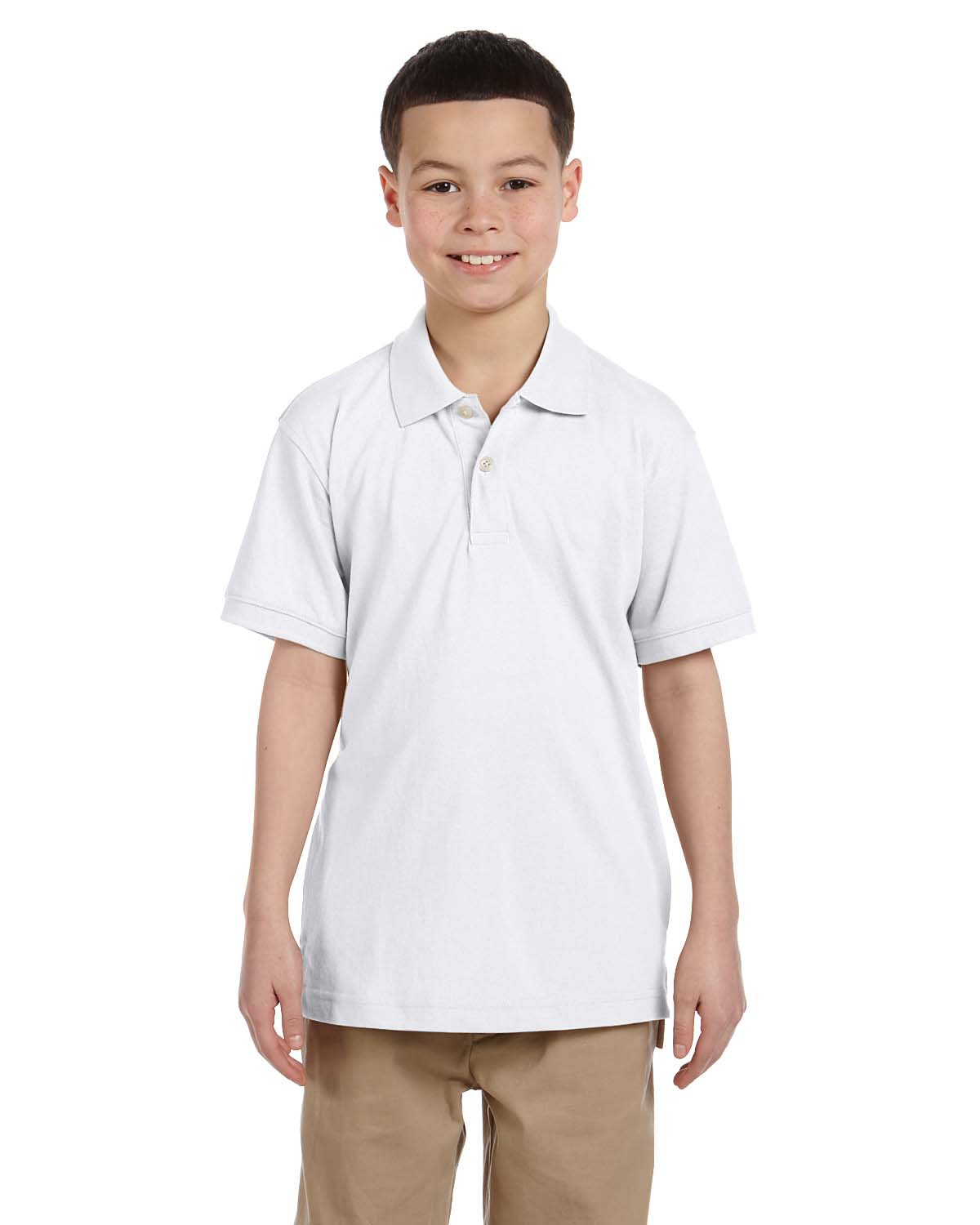 Harriton Youth 5.6 oz. Easy Blend™ Polo