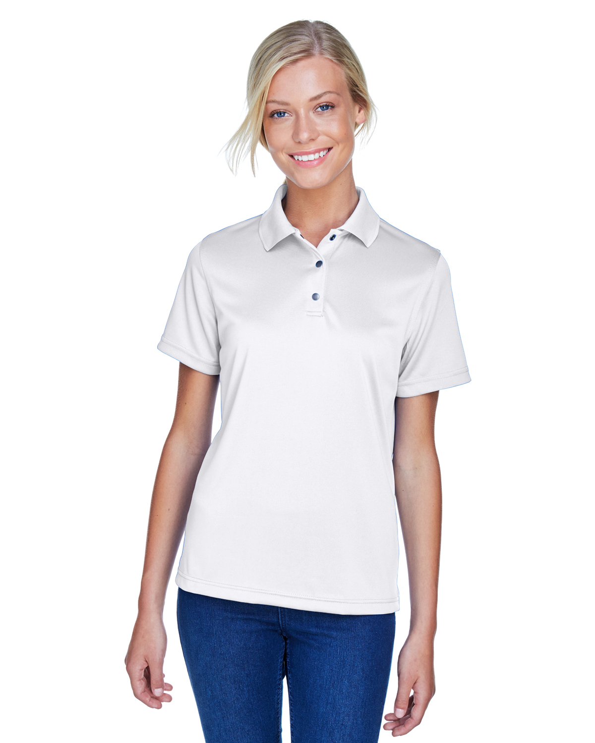 Harriton Ladies' Advantage Snag Protection Plus IL Snap Placket Polo