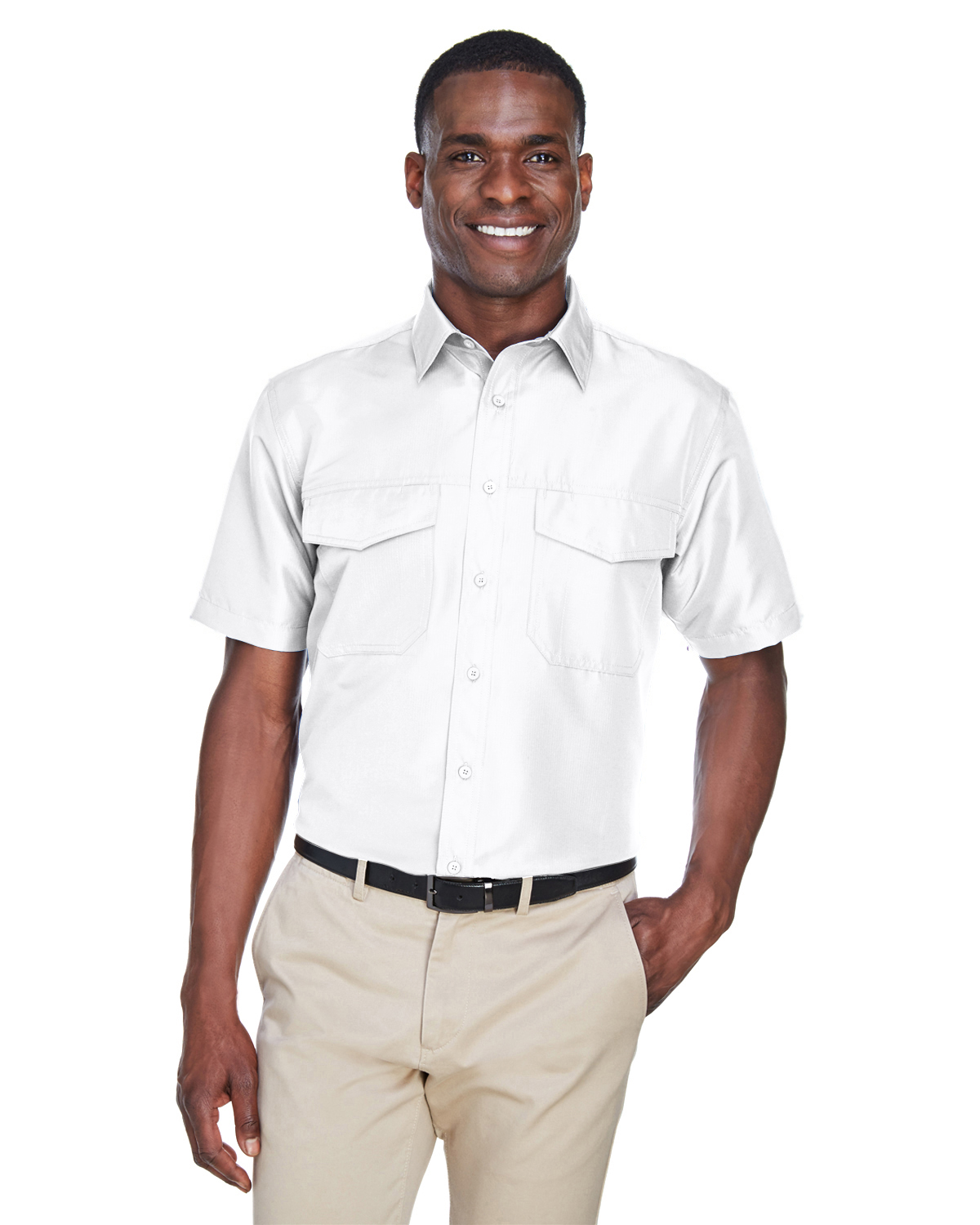 Harriton Men\'s Key West Short-Sleeve Performance Staff Shirt
