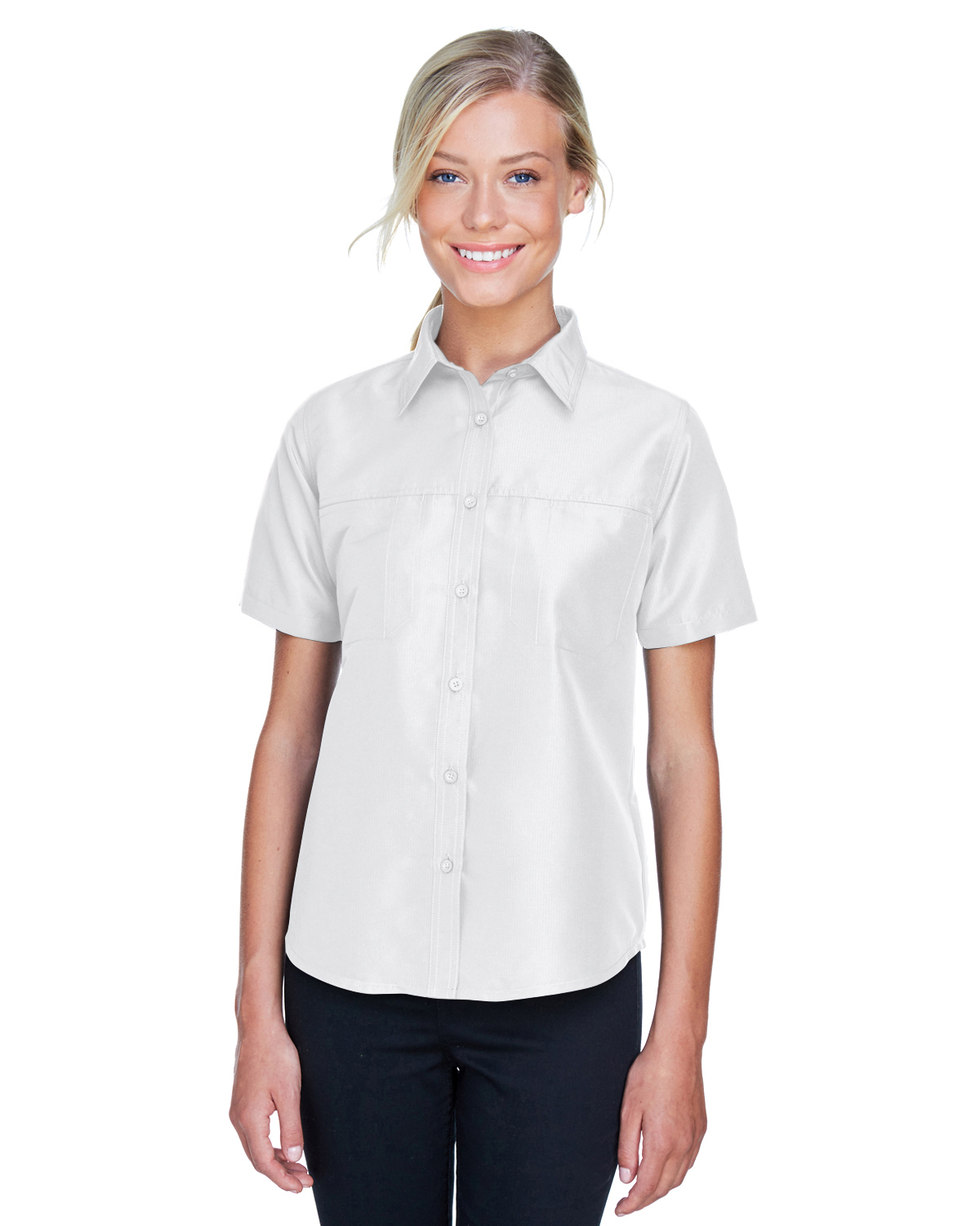 Harriton Ladies\' Key West Short-Sleeve Performance Staff Shirt