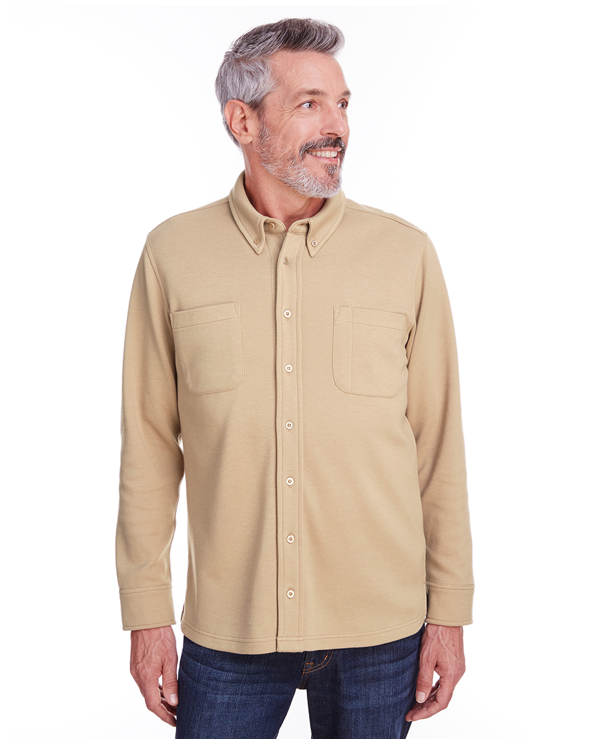 Harriton Adult StainBloc™ Pique Fleece Shirt-Jacket