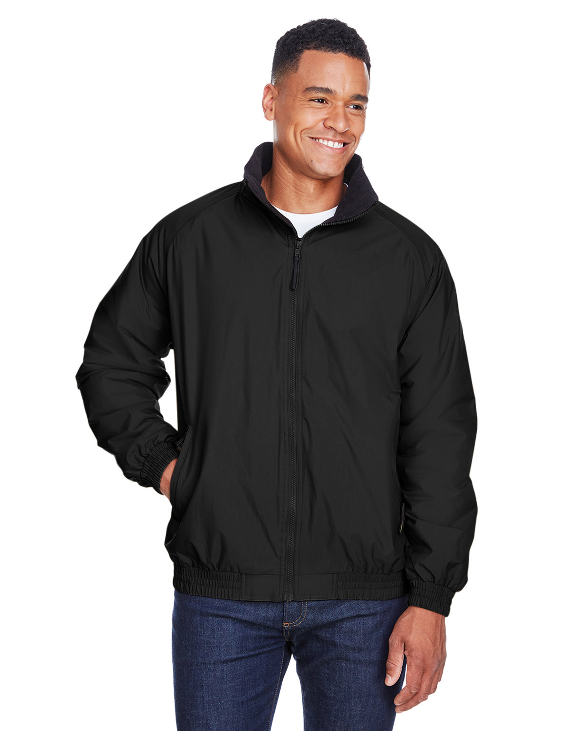 [AB] Harriton Adult Fleece-Lined Nylon Jacket