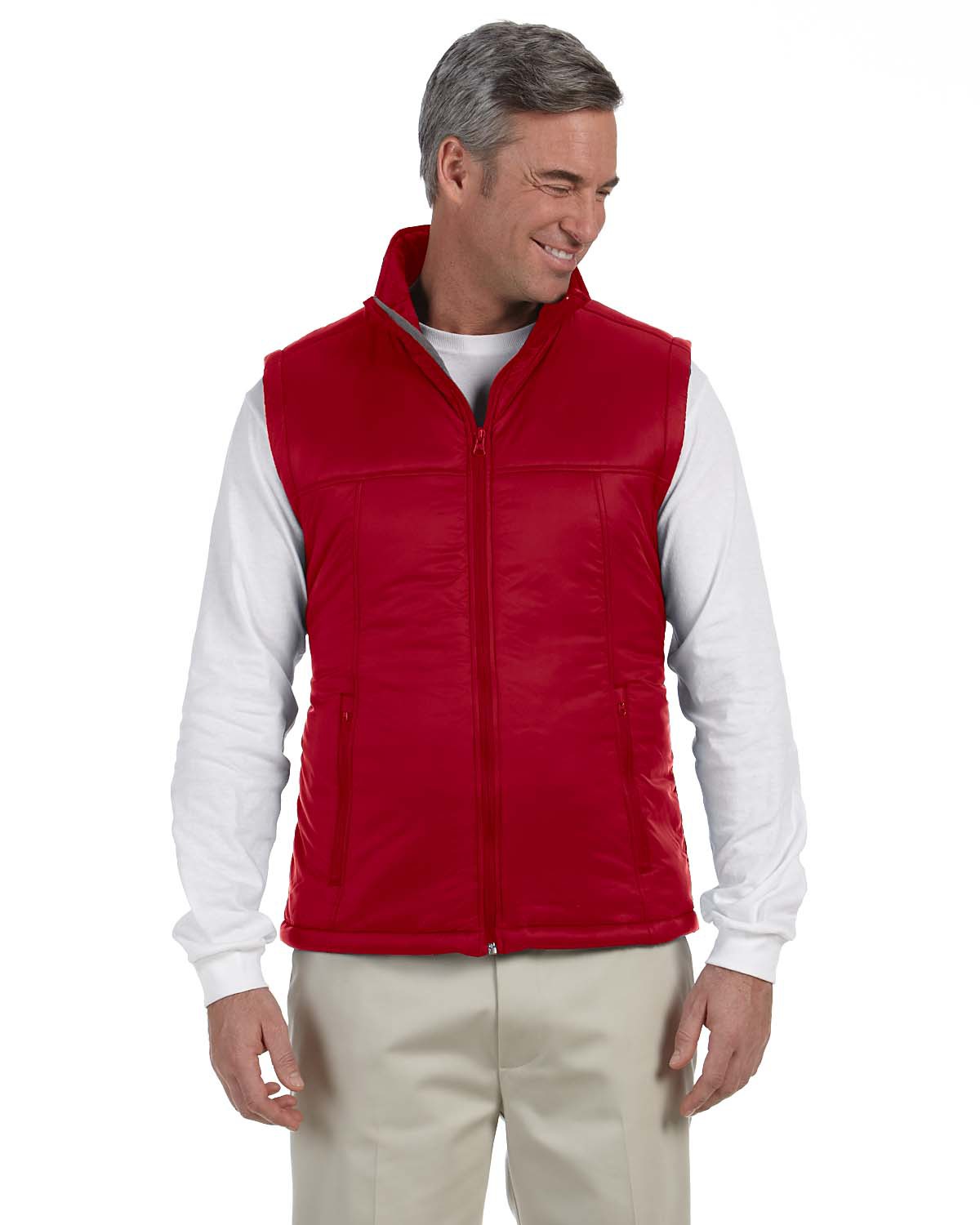 Harriton Men\'s Essential Polyfill Vest