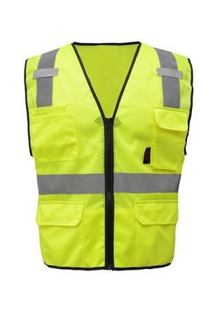 PREMIUM CLASS 2 MULTI-PURPOSE MESH ZIPPER 6 POCKETS VEST