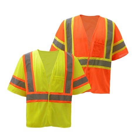 STANDARD CLASS 3 TWO TONE MESH HOOK & LOOP SAFETY VEST