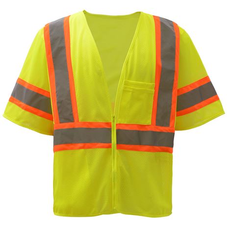 STANDARD CLASS 3 TWO TONE MESH ZIPPER SAFETY VEST