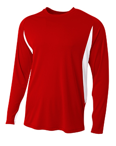 N3183 A4 Men\'s Long Sleeve Color Block T-Shirt