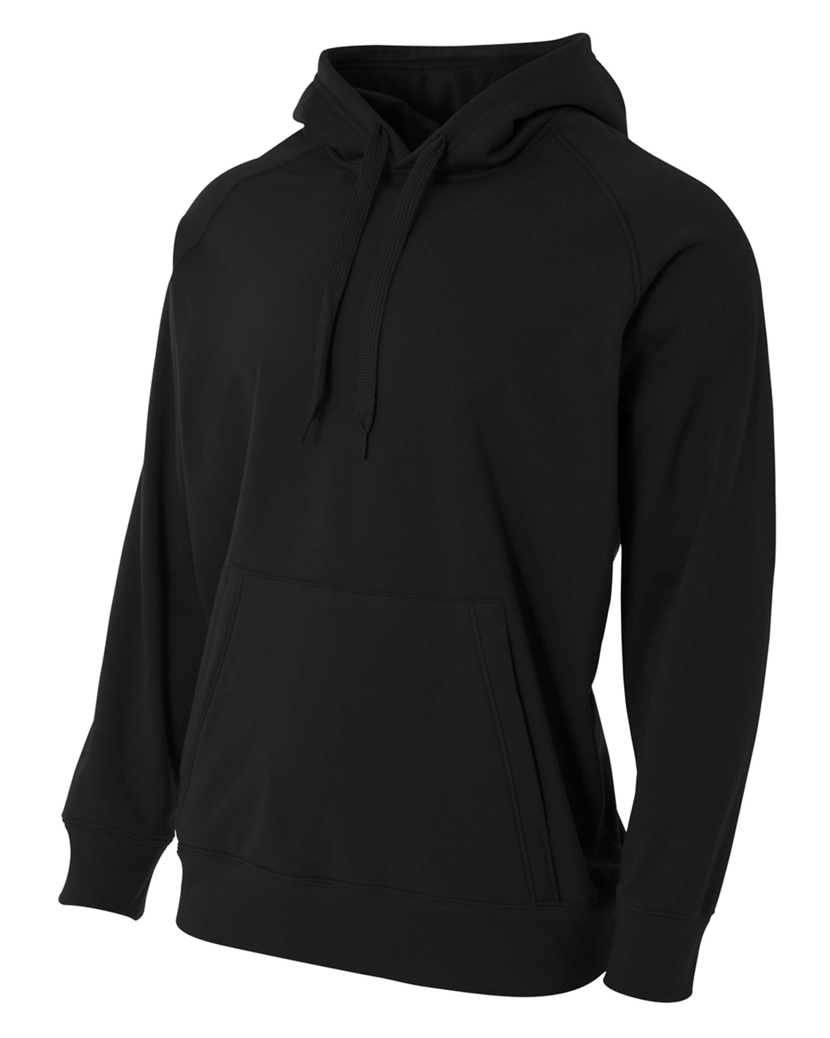 N4237 A4 Men\'s Solid Tech Fleece Hoodie