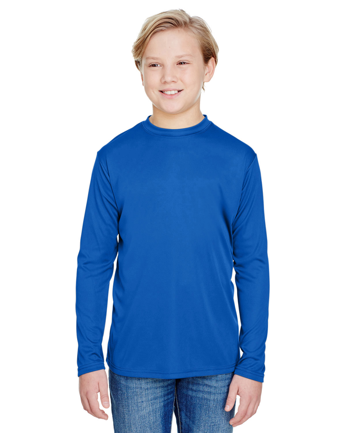 NB3165 A4 Youth Long Sleeve Cooling Performance Crew Shirt