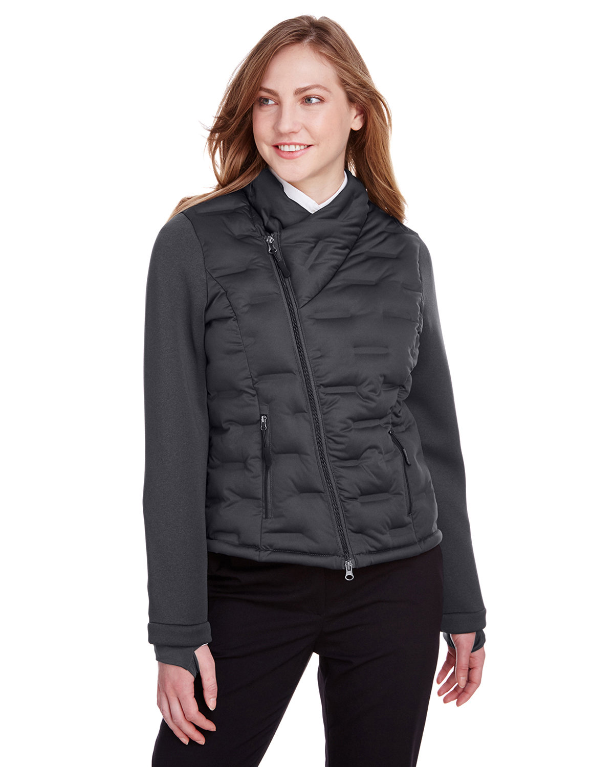 [AB] North End Ladies' Loft Pioneer Hybrid Bomber Jacket