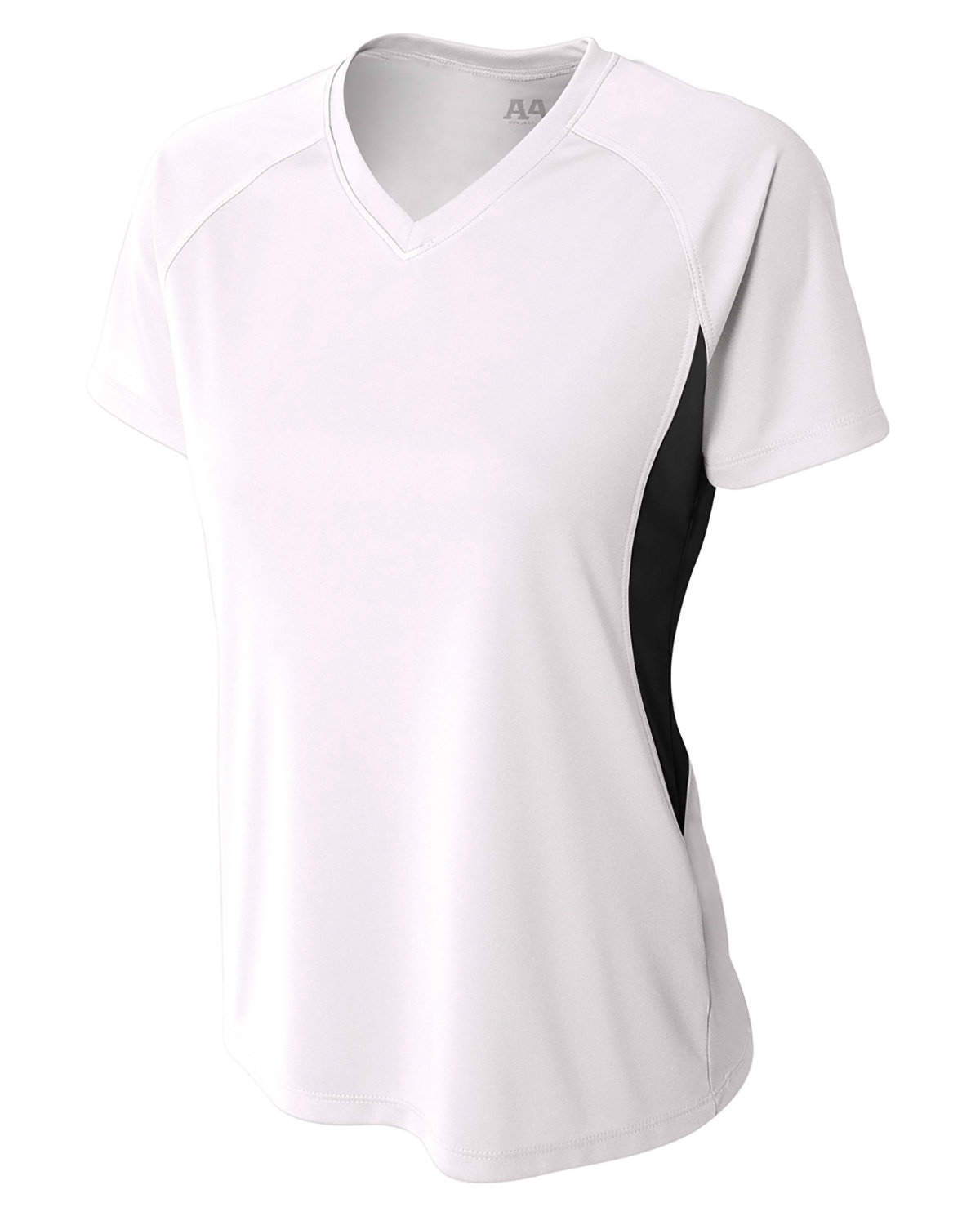 [AB] A4 Ladies' Color Block Performance V-Neck T-Shirt