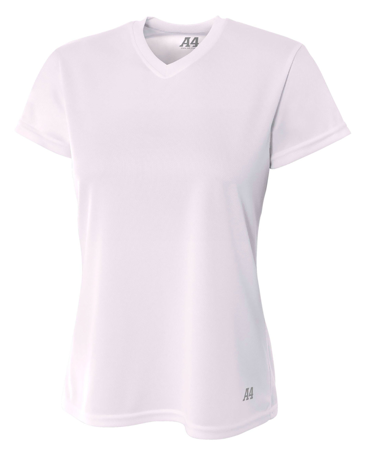 [AB] A4 Ladies' Birds-Eye Mesh V-Neck T-Shirt