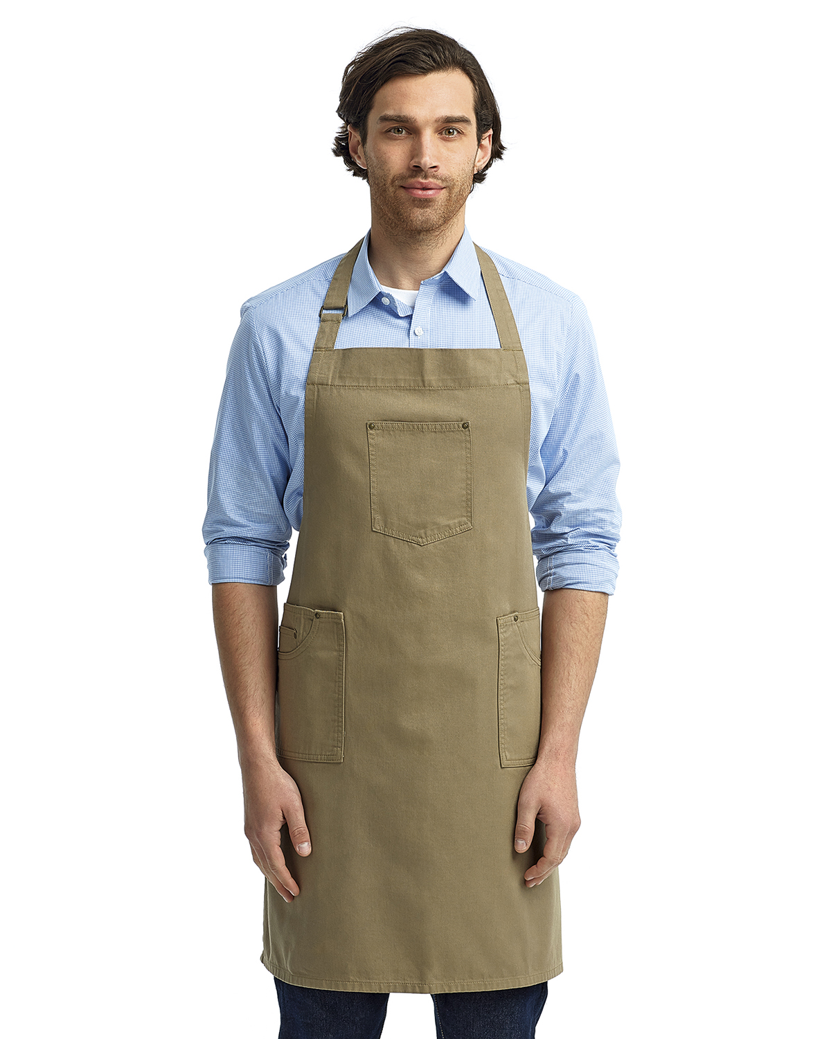 Artisan Collection by Reprime Unisex Cotton Chino Bib Apron