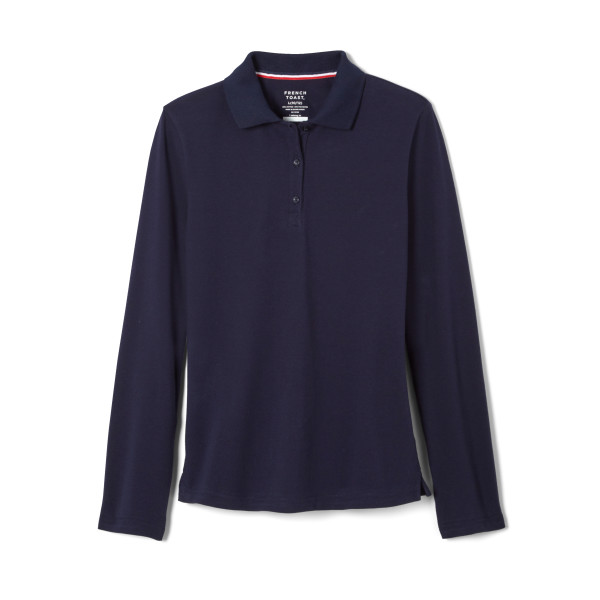 Long Sleeve Stretch Pique Polo Shirt