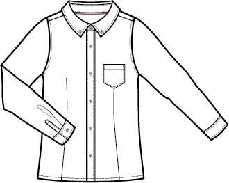 French Toast WOMEN LS OXFORD SHIRT