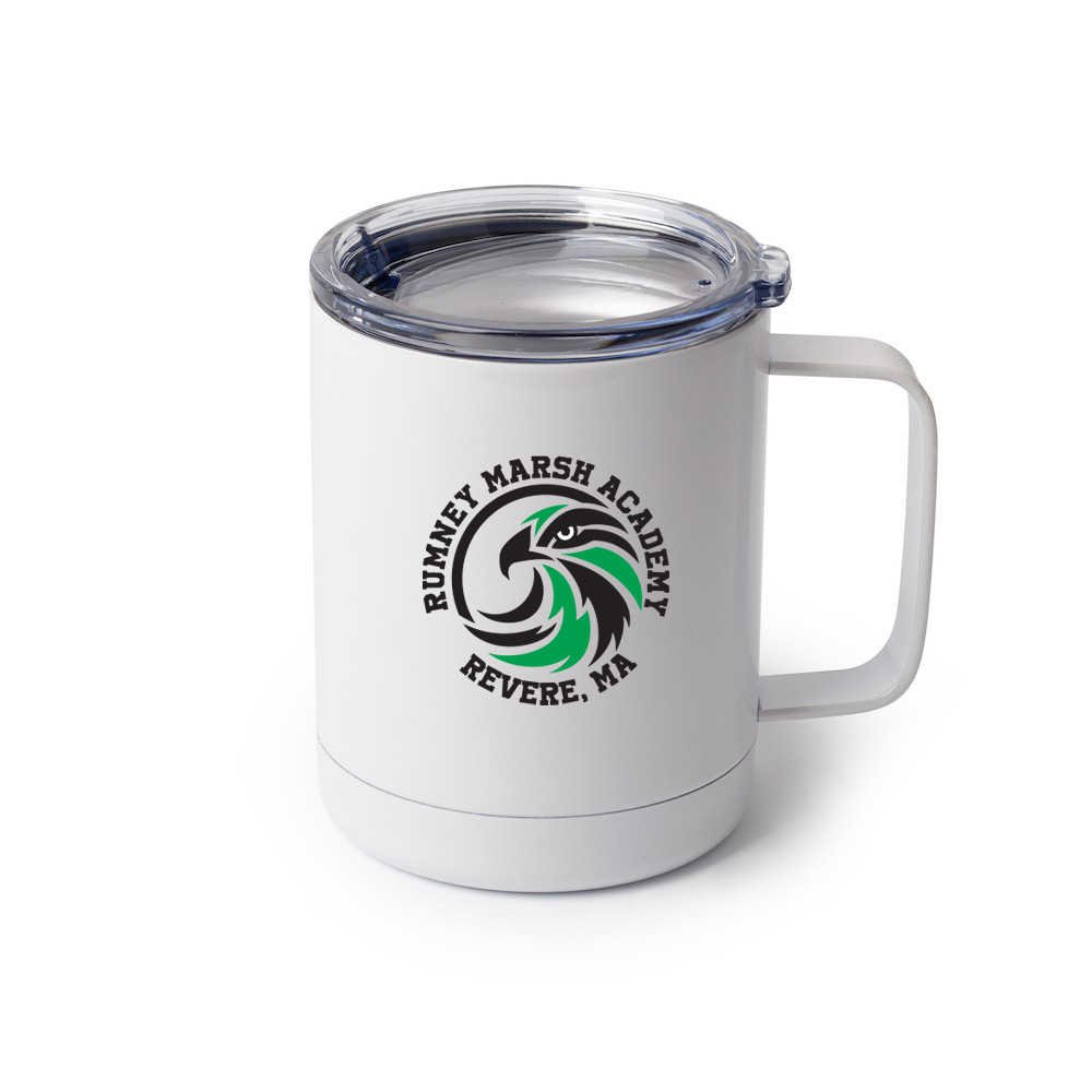 Rumney Marsh Academy Middle School White Stainless Coffee Cup /Staff/Parents Only