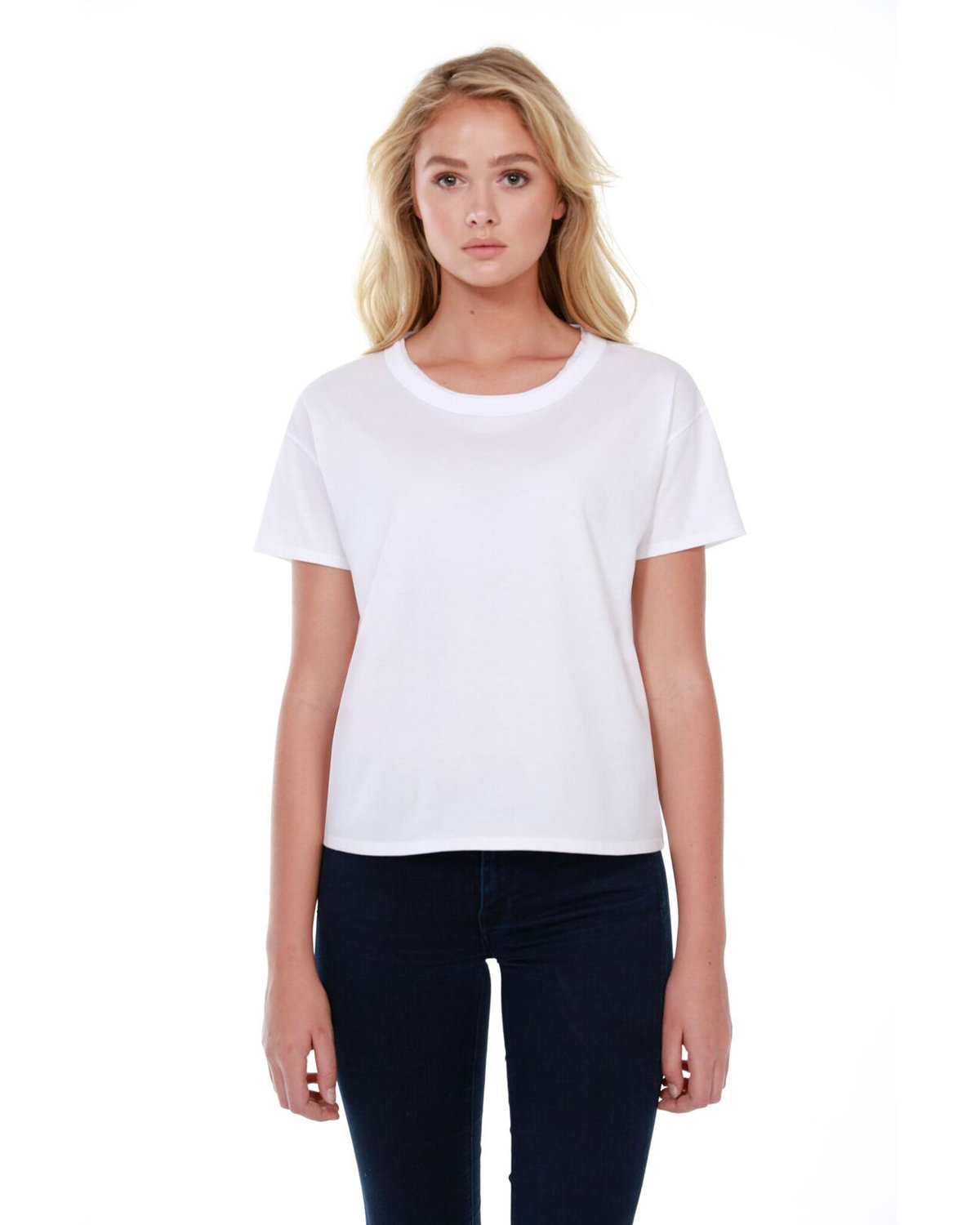 [AB] StarTee Ladies' Raw-Neck Boxy T-Shirt