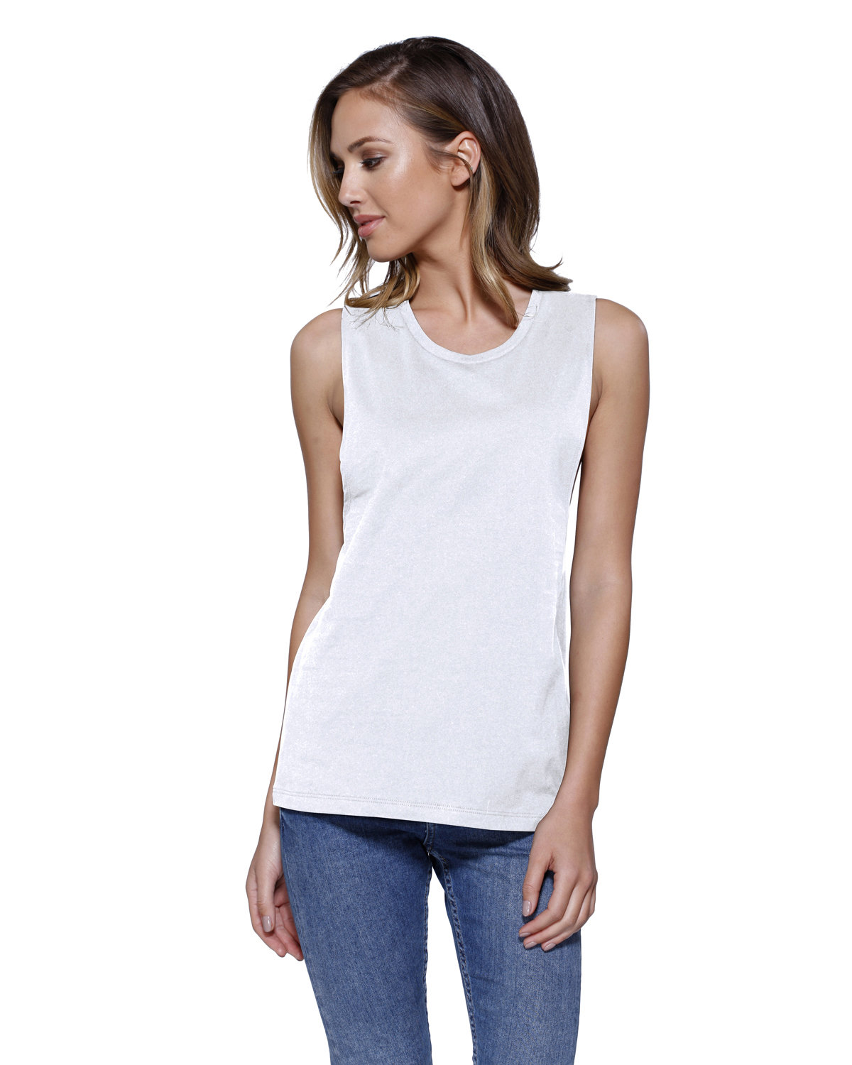 [AB] StarTee Ladies' Cotton Muscle T-Shirt