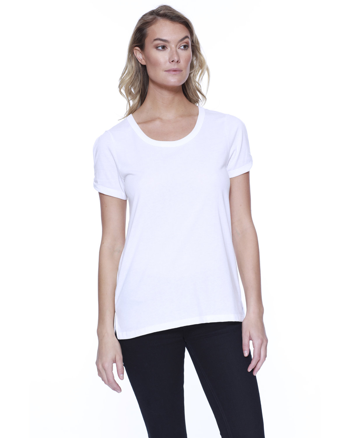 [AB] StarTee Ladies' CVC Twist Sleeve Top