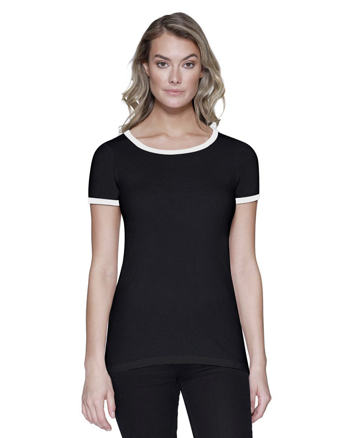 [AB] StarTee Ladies' CVC Ringer T-Shirt