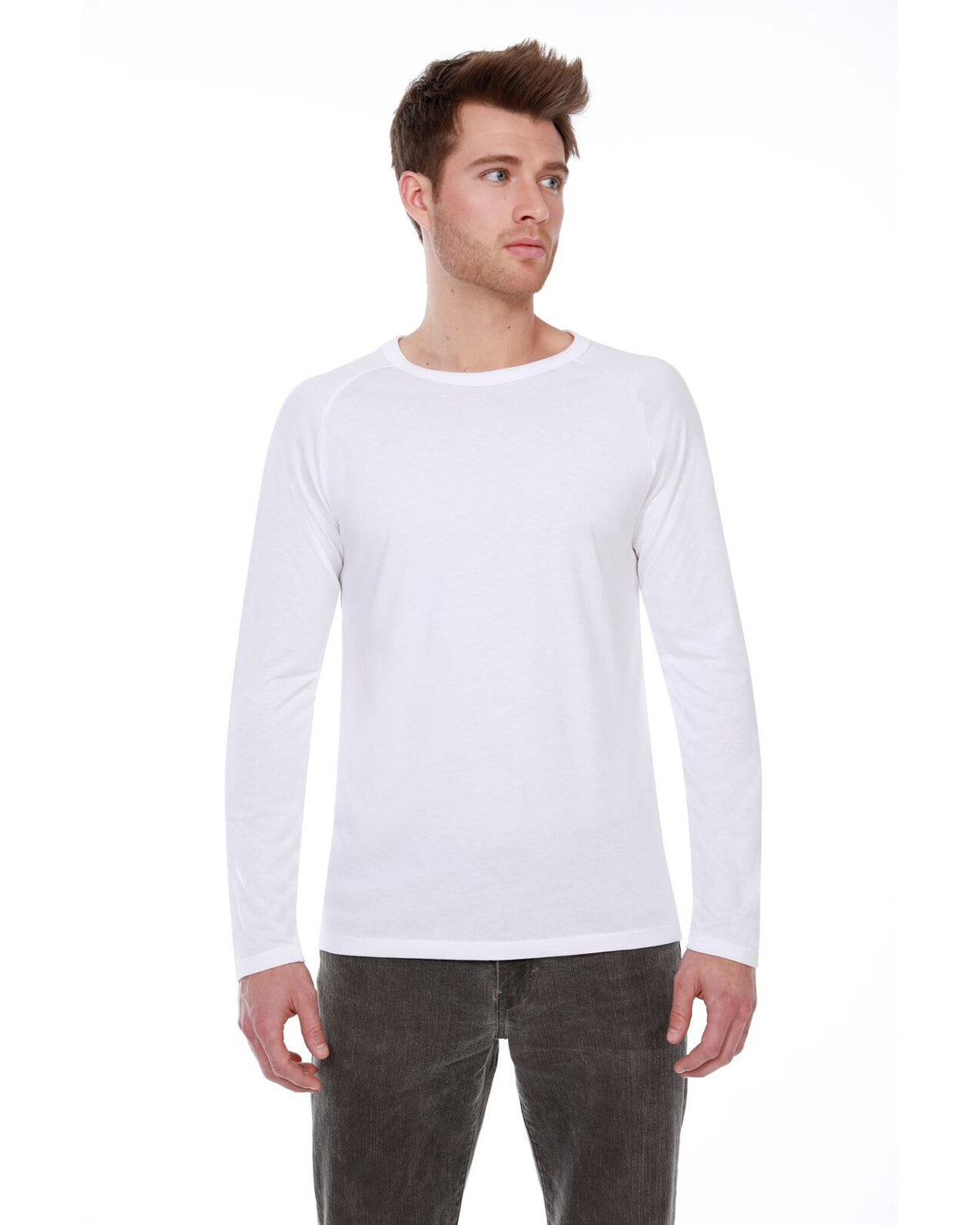 [AB] StarTee Men's CVC Long-Sleeve Raglan