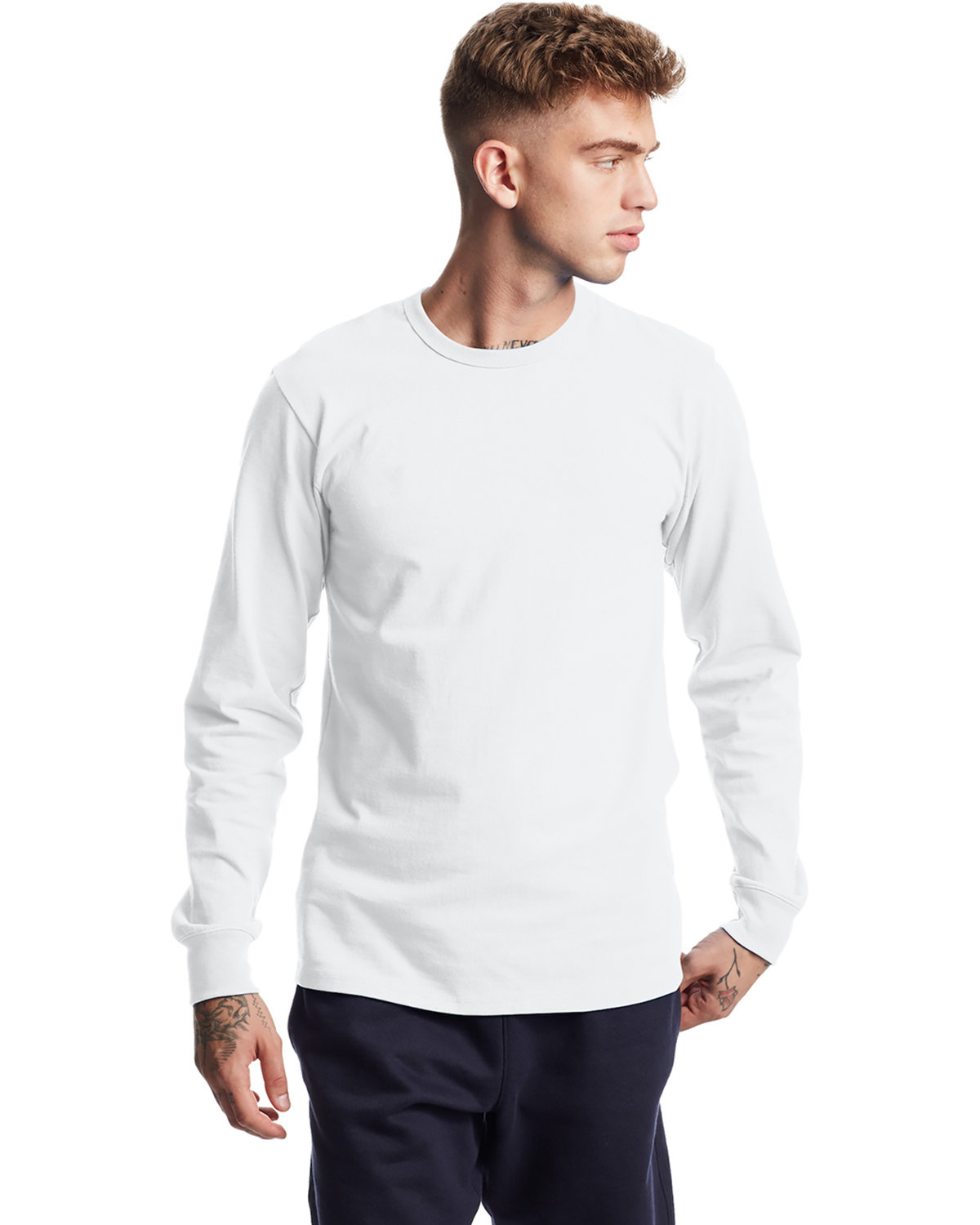 Champion men's vapor cotton long sales sleeve shirt