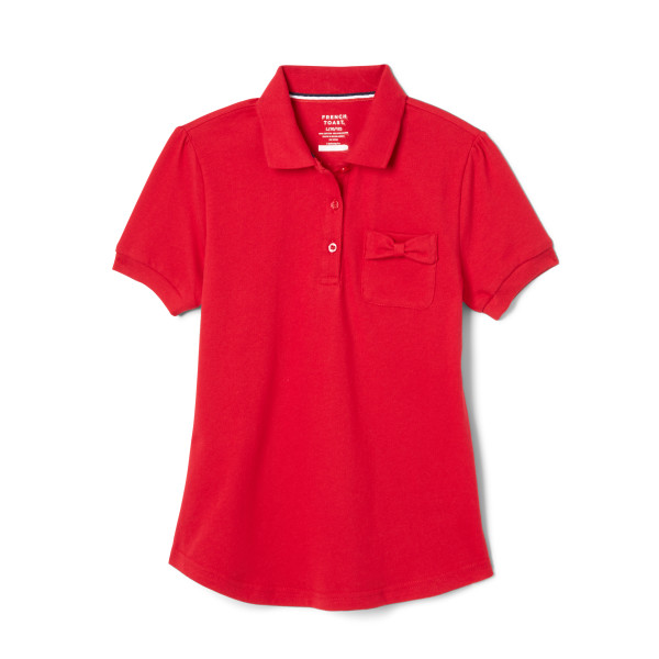 SA9556  Short Sleeve Bow Pocket Polo Shirt