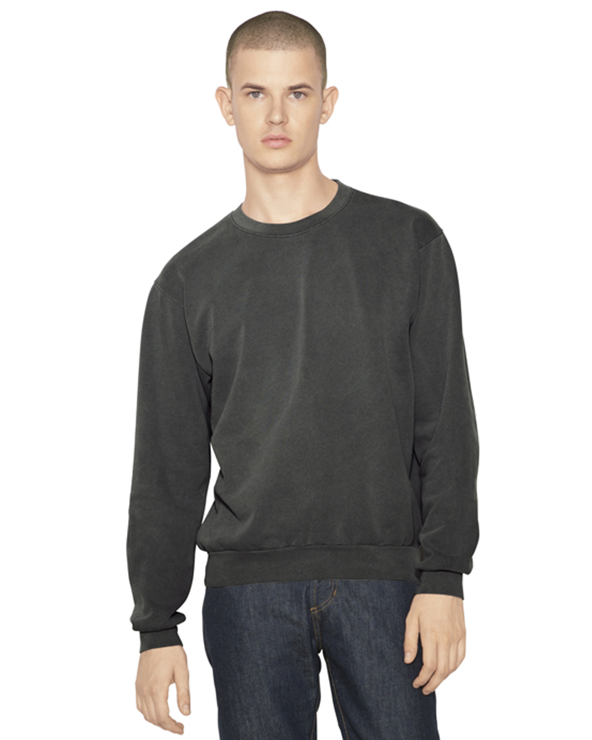 TF478W American Apparel Unisex French Terry Garment-Dyed Crewneck Sweatshirt