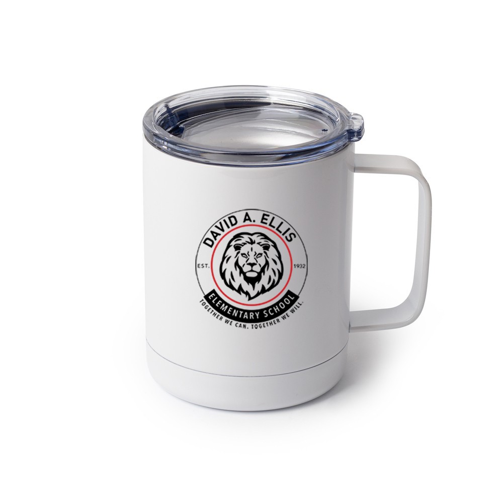 David A. Ellis School White Stainless Coffee Cup