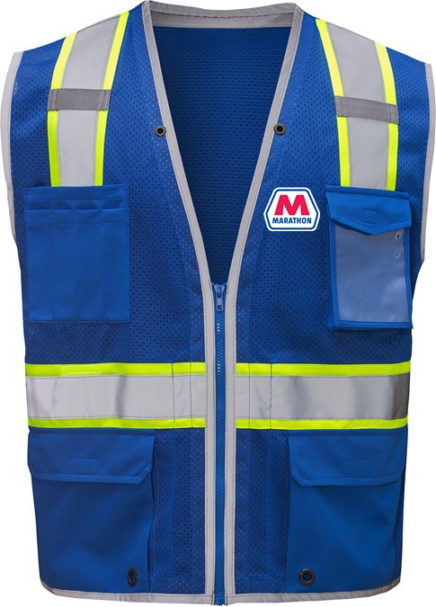 1713-Blue, 1714-Red Marathon Enhanced Visibility Hype-Lite Heavy Duty Vest
