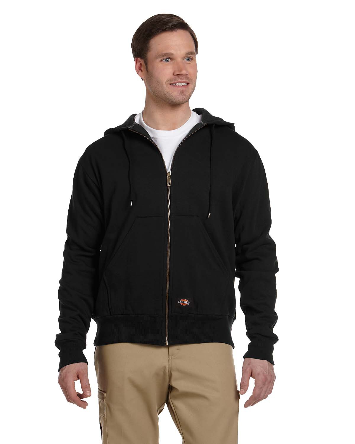 TW382 Dickies Men\'s 470 Gram Thermal-Lined Fleece Hooded Jacket