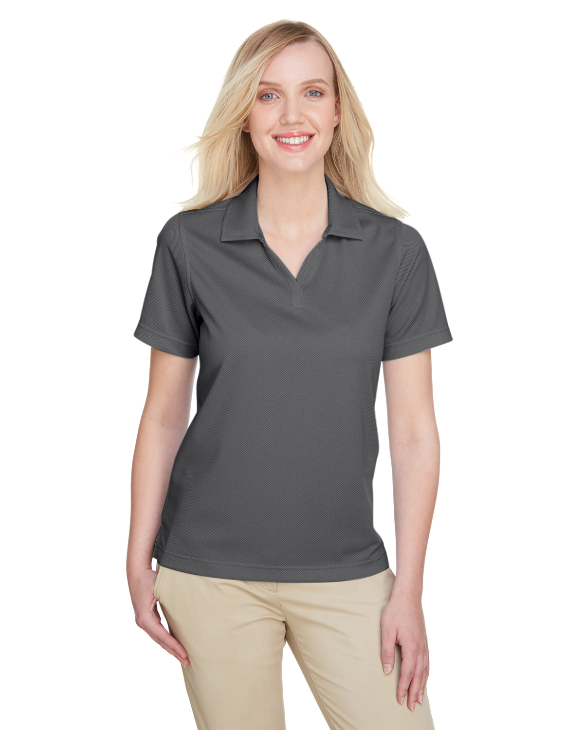 UltraClub Ladies\' Cavalry Twill Performance Polo