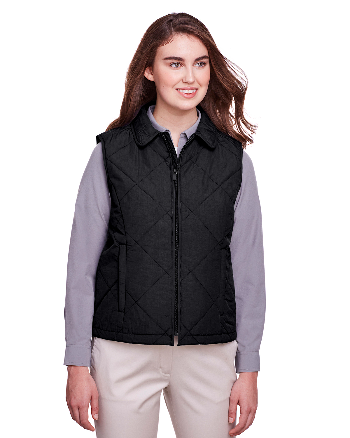 UltraClub Ladies\' Dawson Quilted Hacking Vest