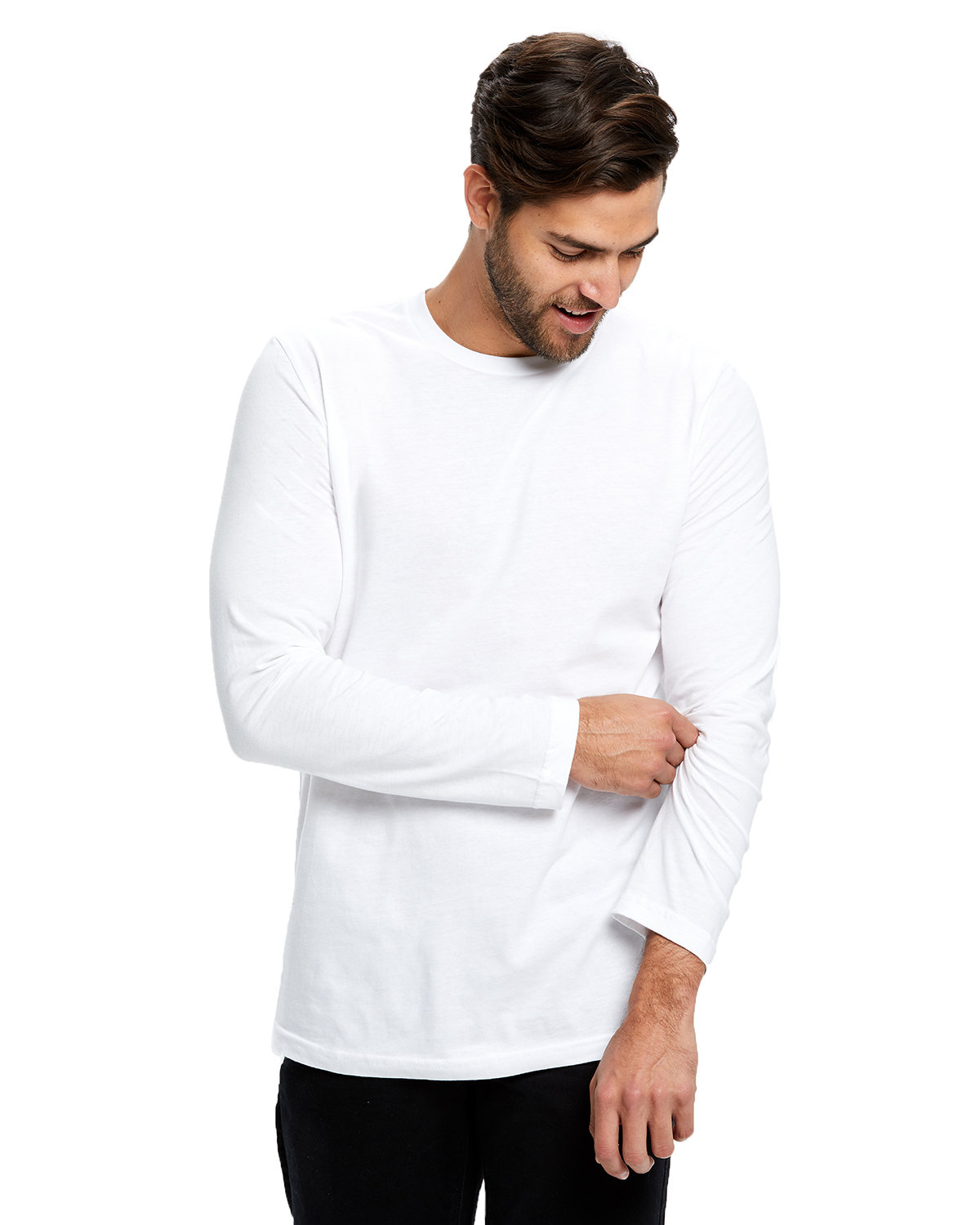 [AB] US Blanks Men's USA Made Long-Sleeve Crewneck T-Shirt