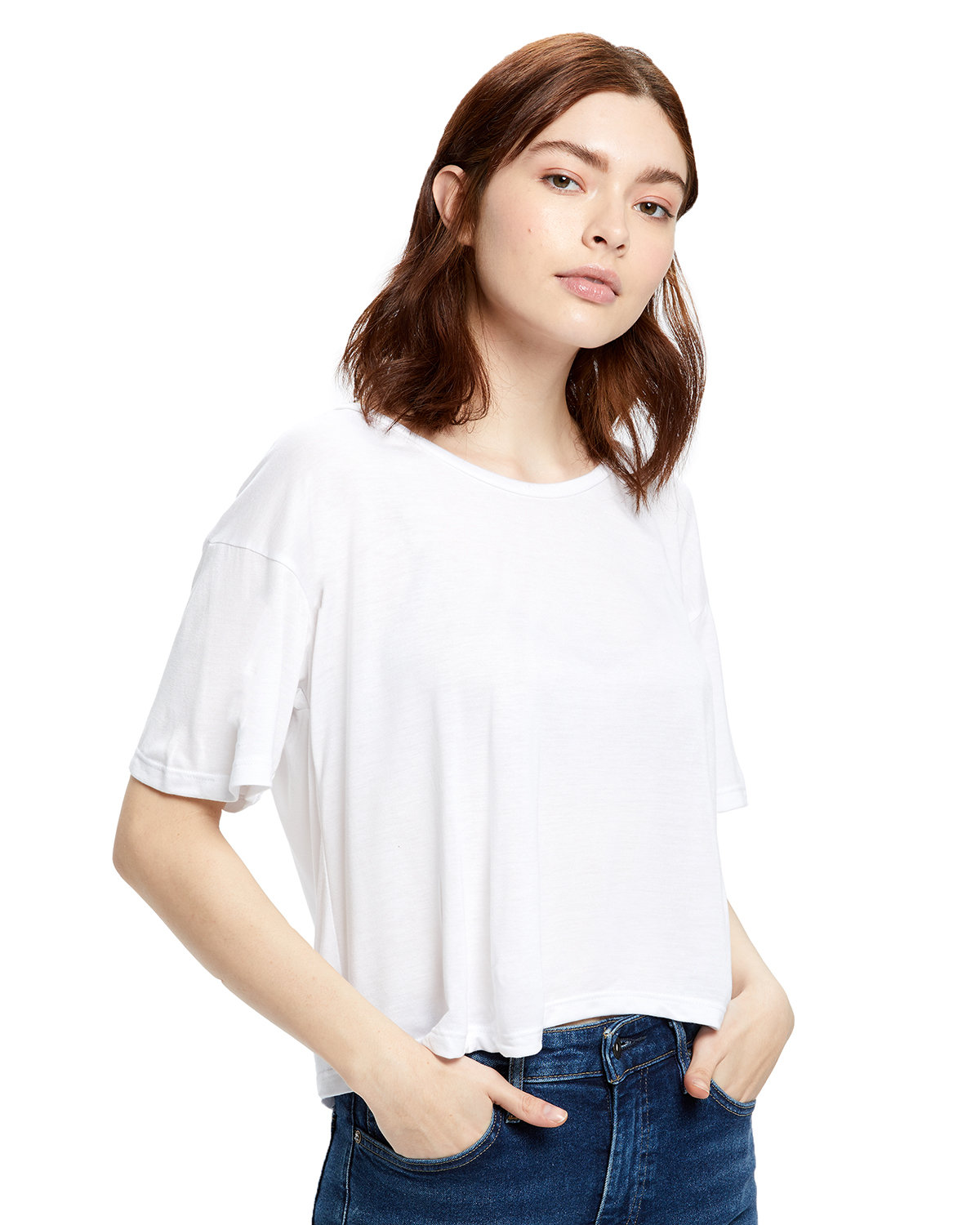 [AB] US Blanks Ladies' USA Made Boxy Open Neck Top