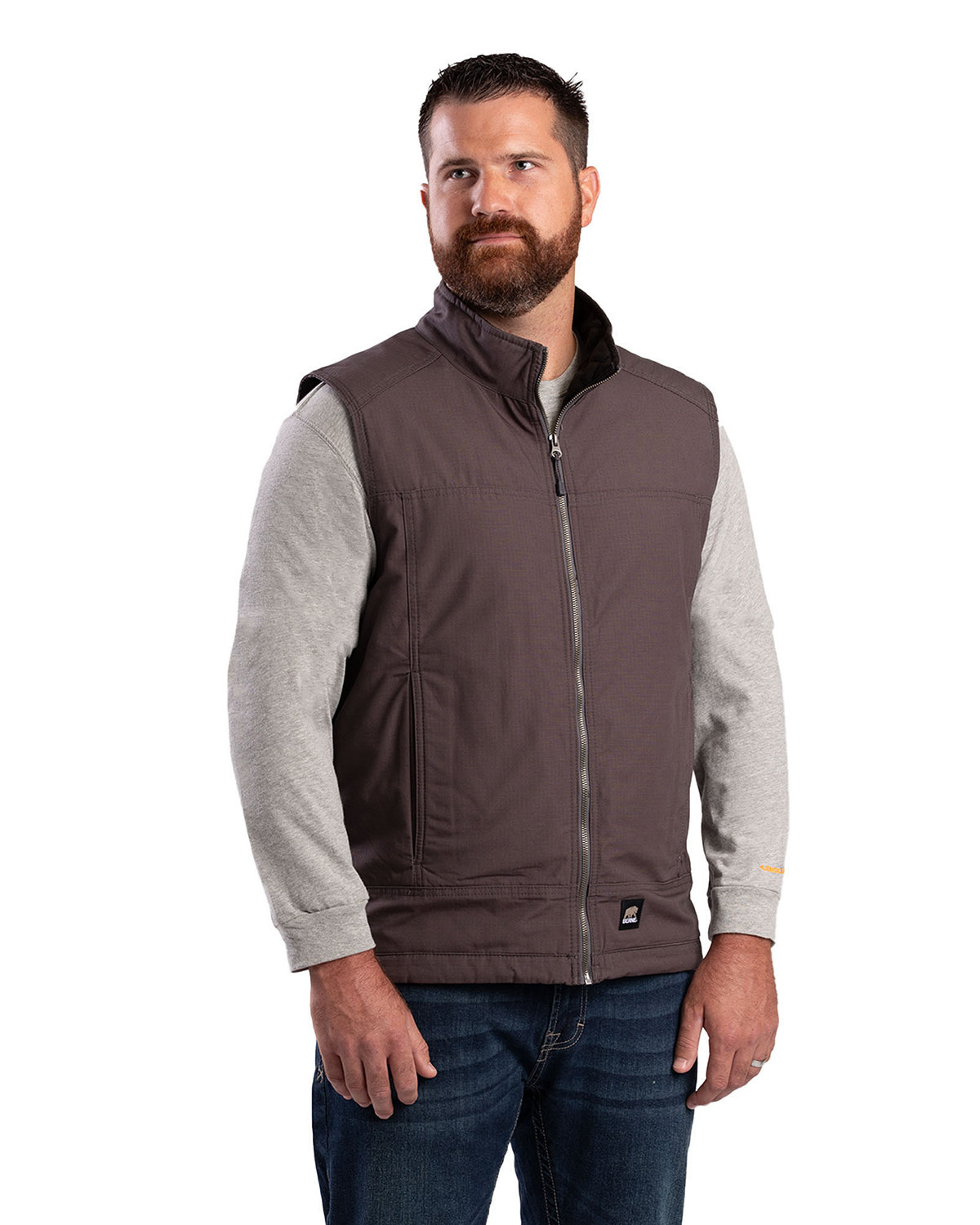 [AB] Berne Men's Heartland Fleece-Lined Ripstop Vest