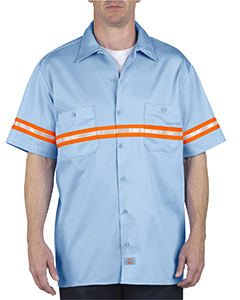 VS101 Dickies Unisex Enhanced Visibility Short-Sleeve Twill Work Shirt