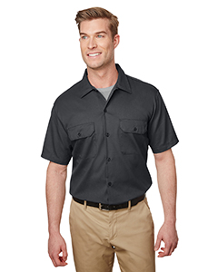 WS673 Dickies Men\'s Short Sleeve Slim Fit Flex Twill Work Shirt